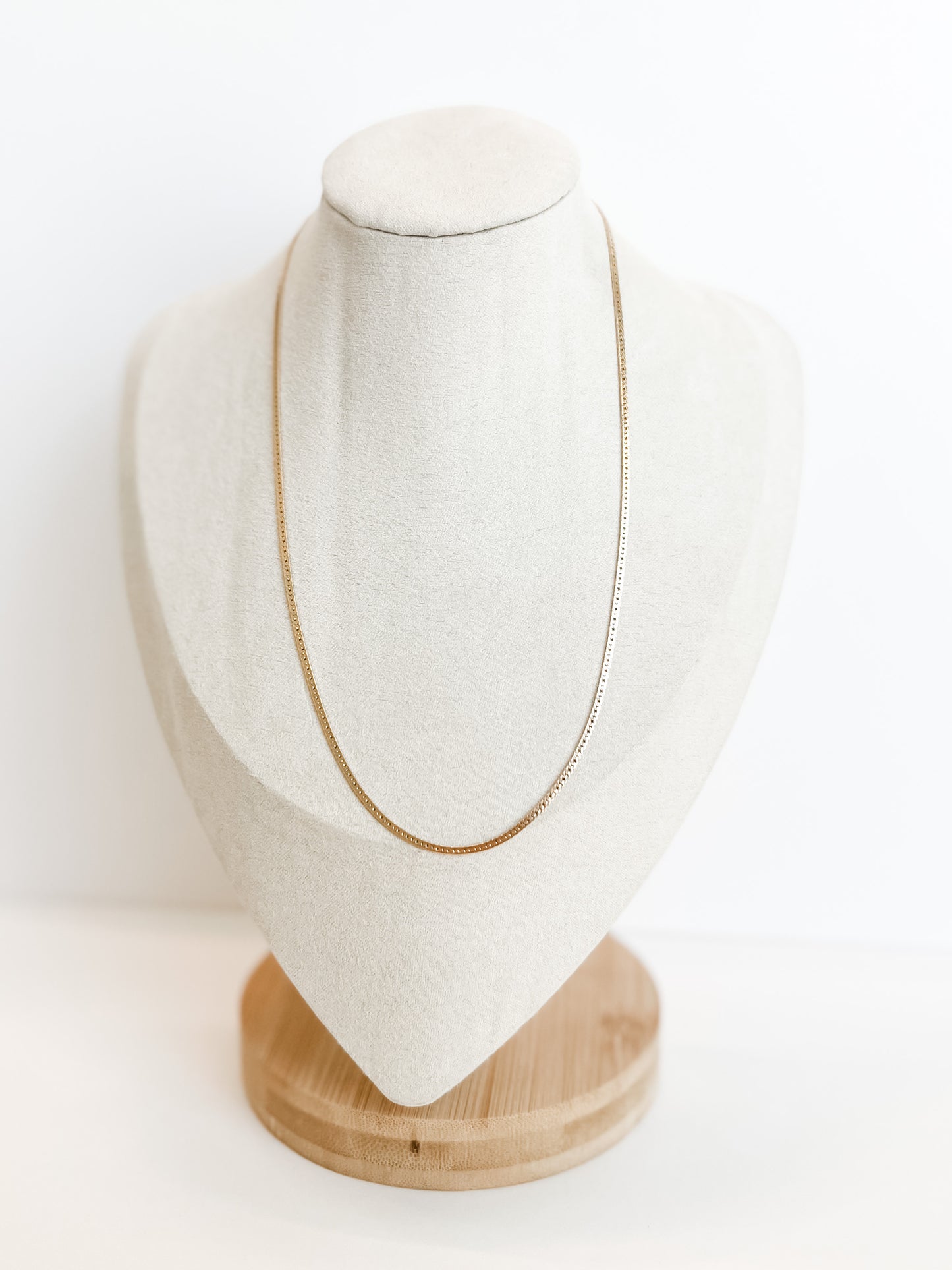 ELAINE | gold-filled herringbone necklace (thin)