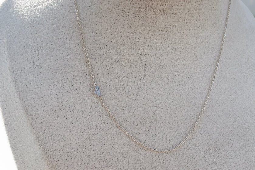 Sterling silver tiny cactus necklace