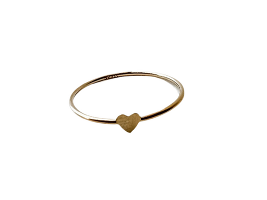 DAINTY HEART | gold-filled stacking ring