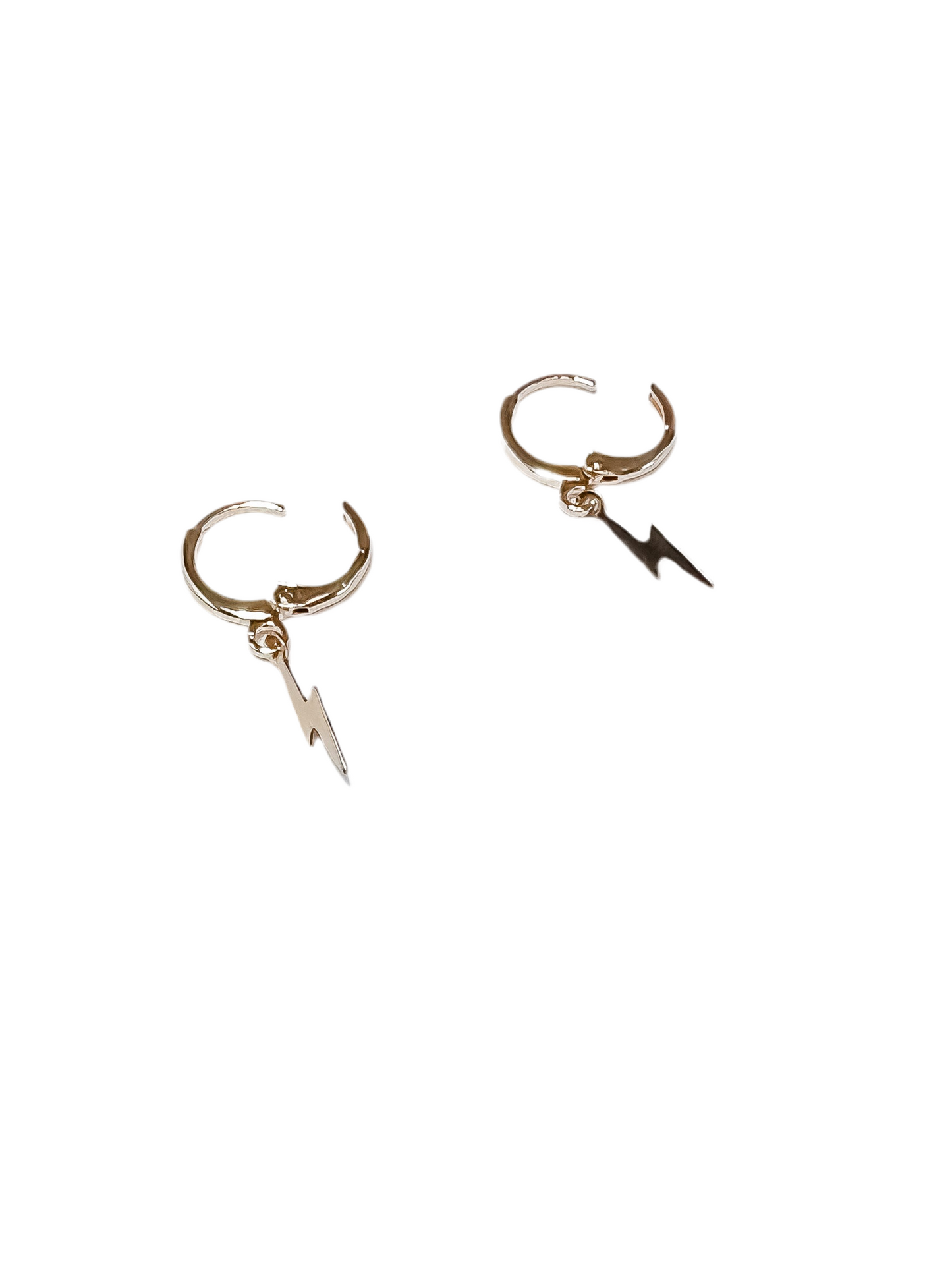 AUDRA | gold-filled lever-back earrings + lightning bolt accent