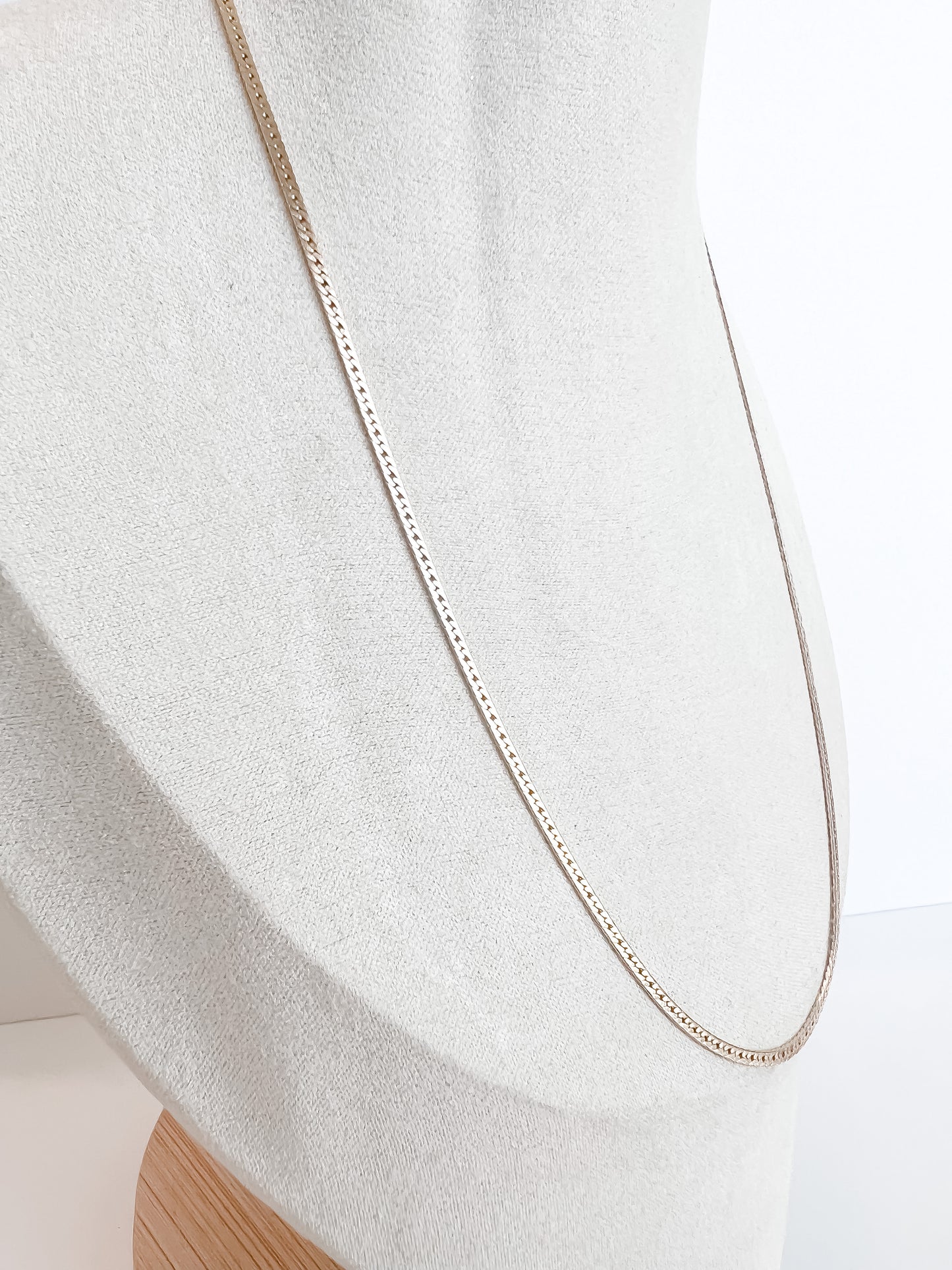 ELAINE | gold-filled herringbone necklace (thin)