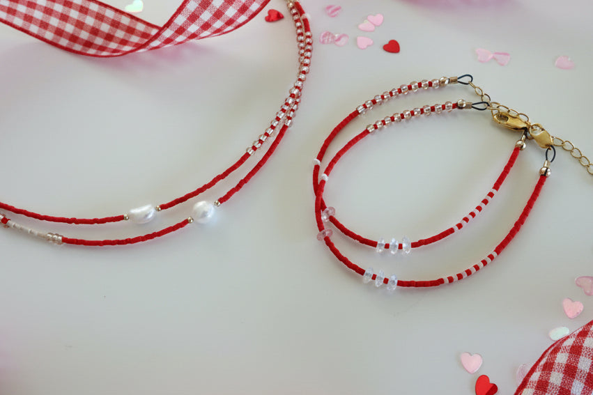 COLETTE | beaded bracelet with freshwater pearl accent