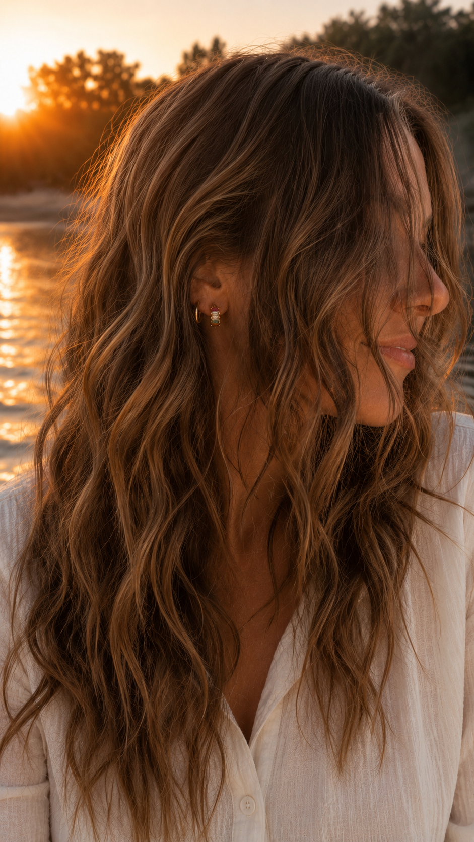 Confetti Baguette Hoops