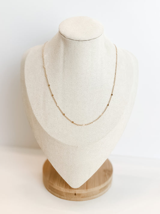 ELENA | gold-filled necklace with disc accent