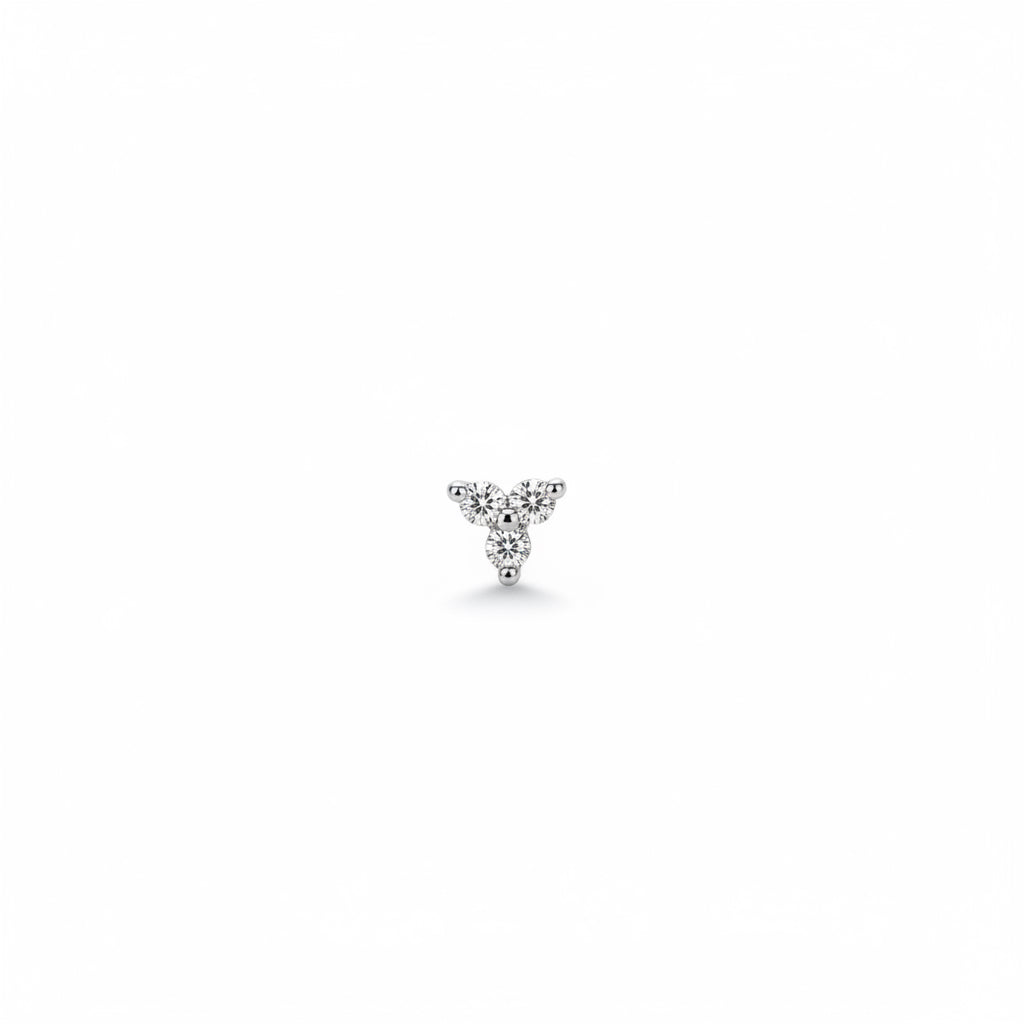 Tri Star | sterling silver (single earring)