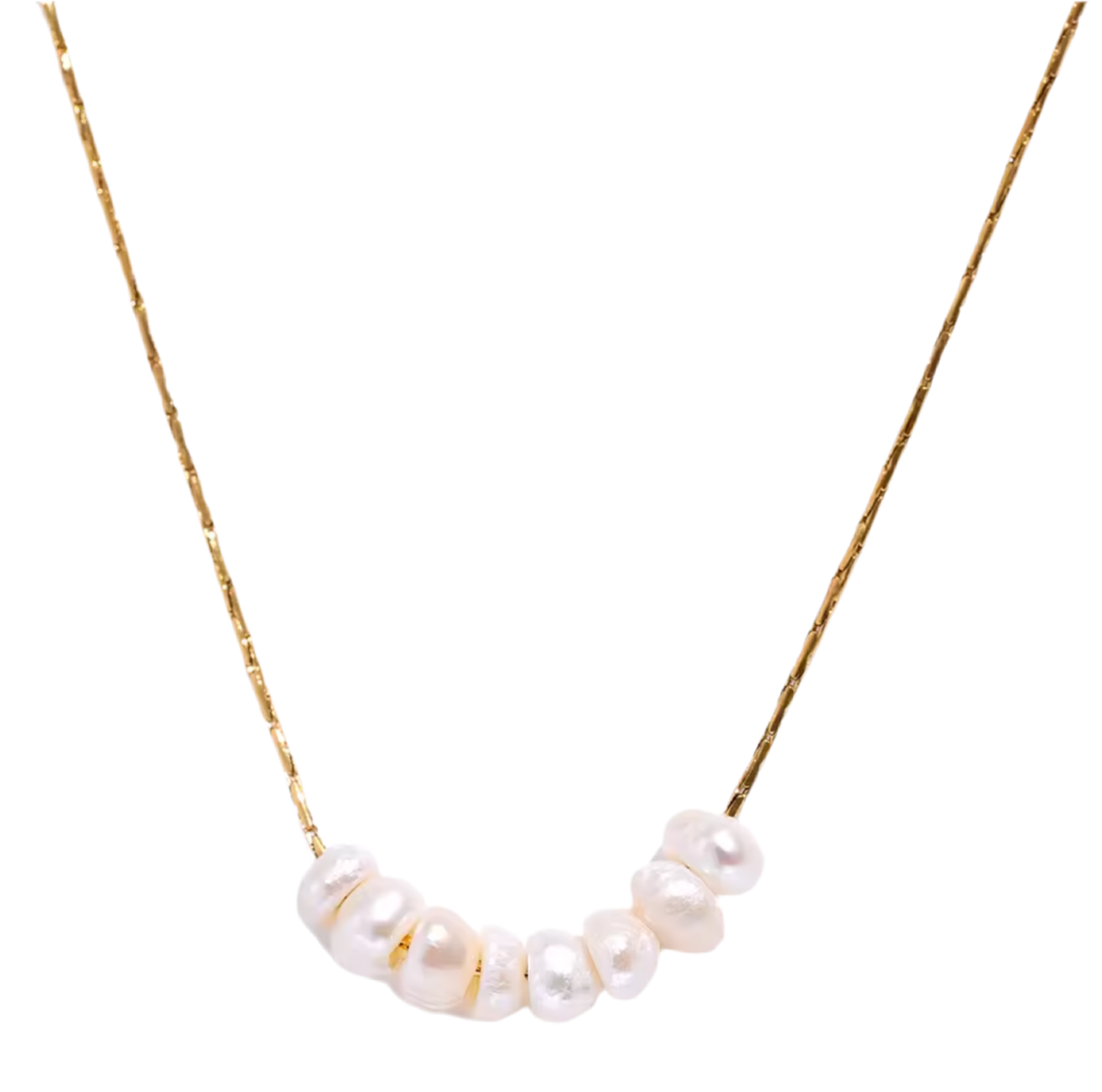 ANNIE | stainless steel and fresh water pearl necklace