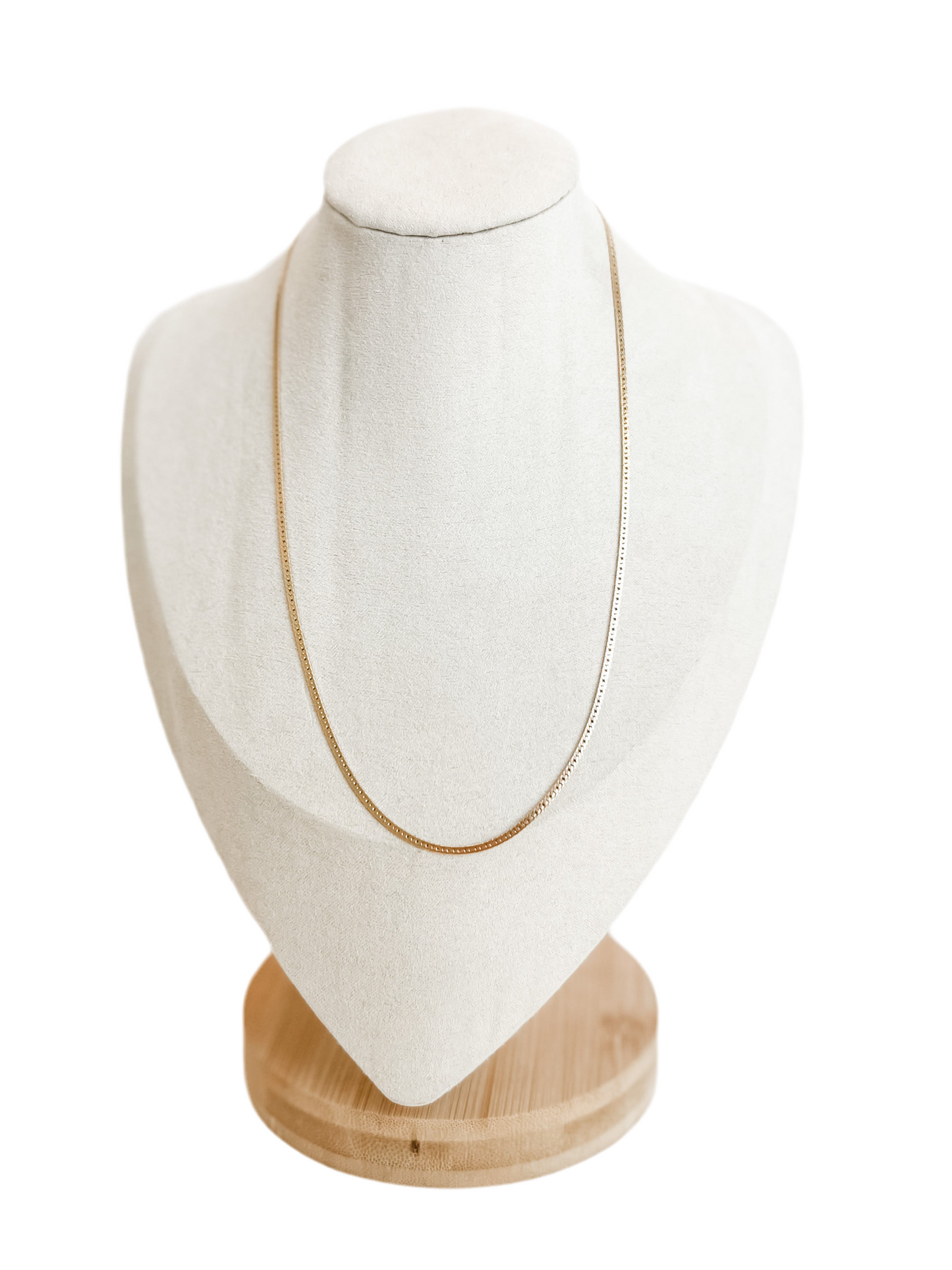ELAINE | gold-filled herringbone necklace (thin)
