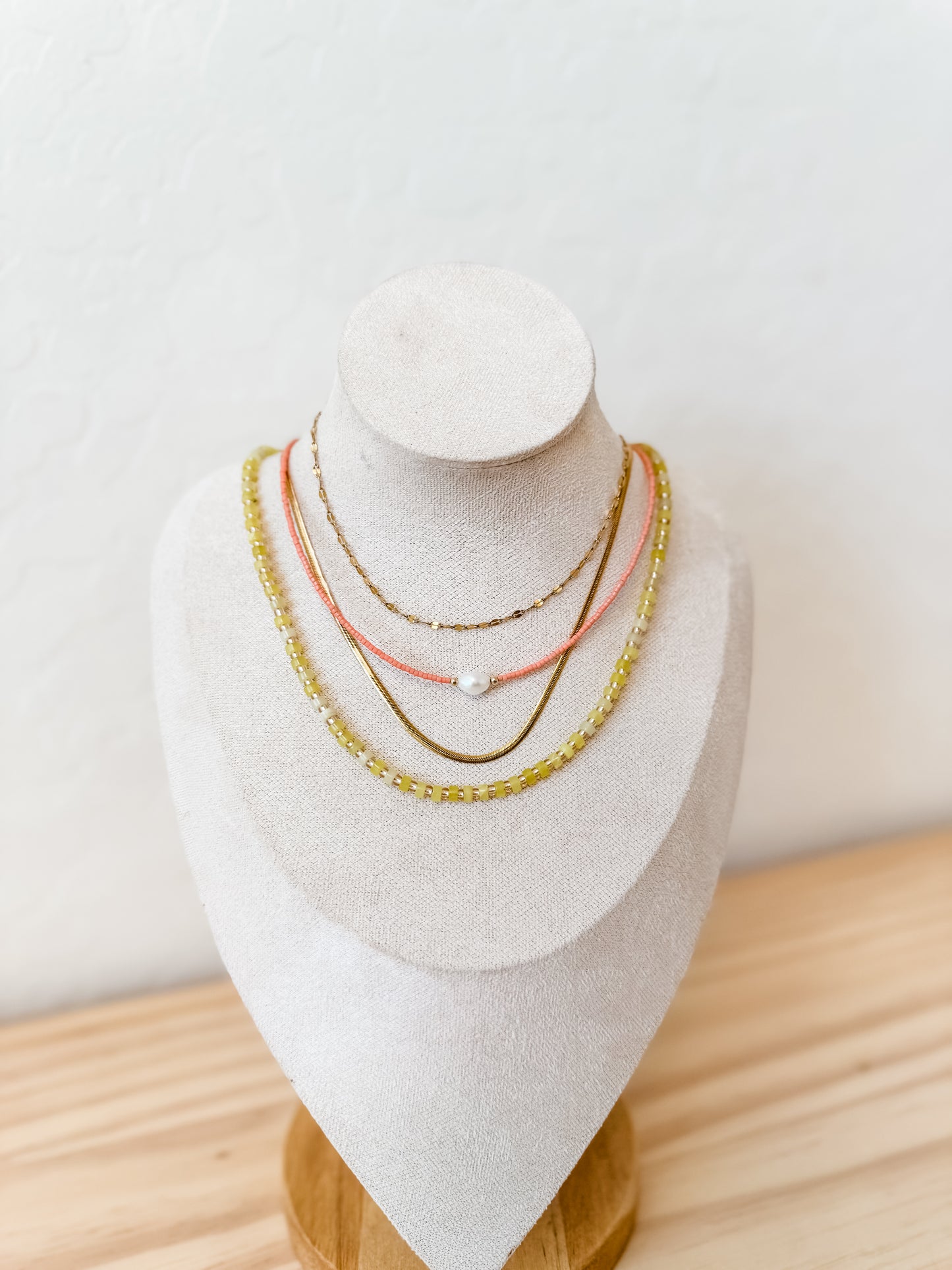 Costa Verde | green coast necklace with gold-filled and stainless steel components