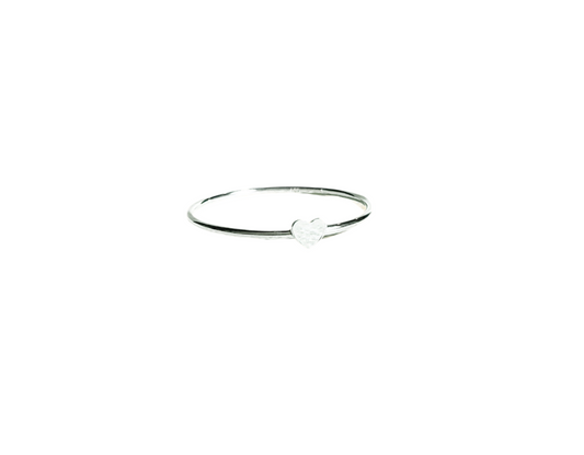 DAINTY HEART | sterling silver stacking ring