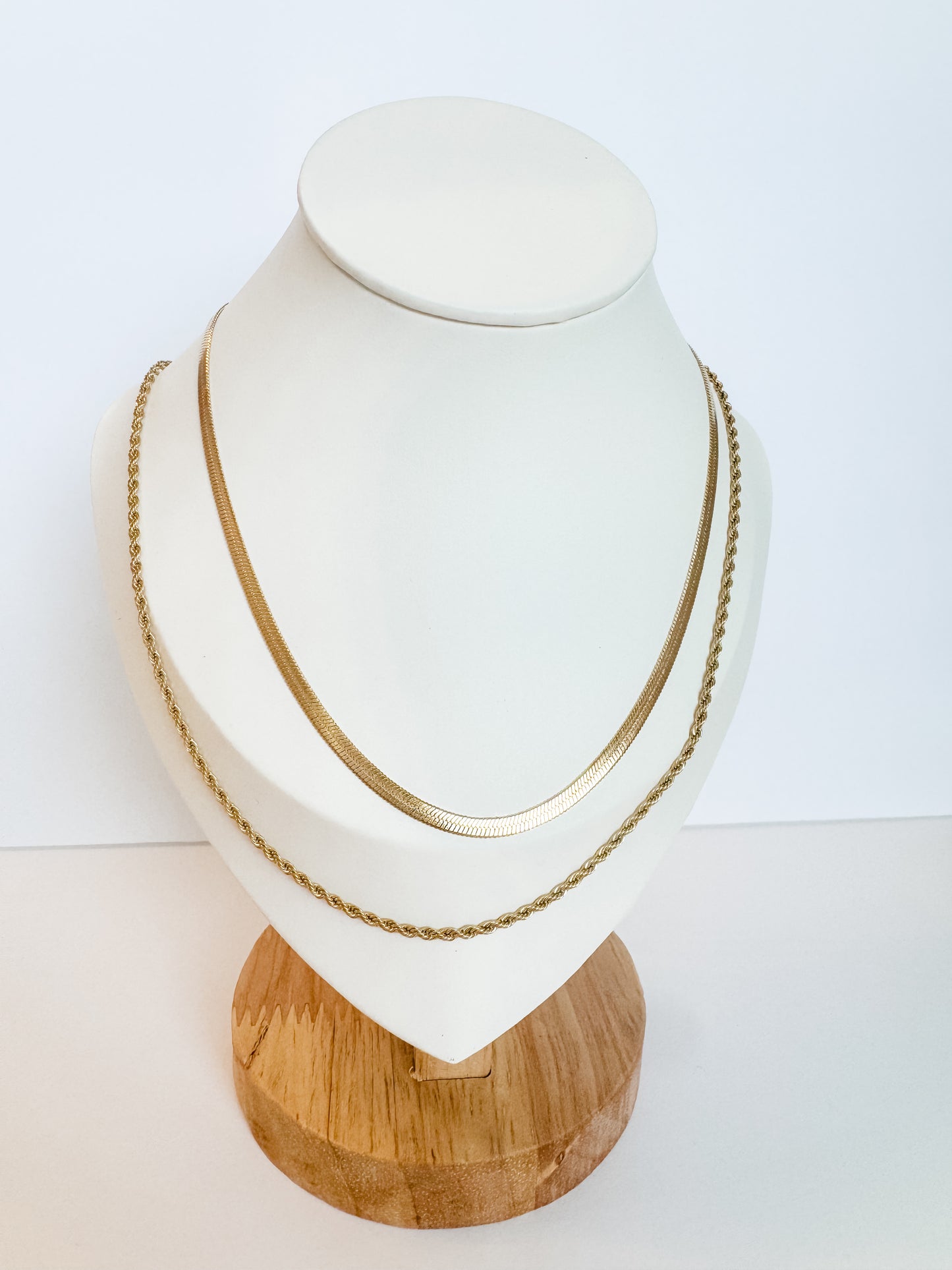 MABEL + ELAINE | double stranded stainless steel necklace