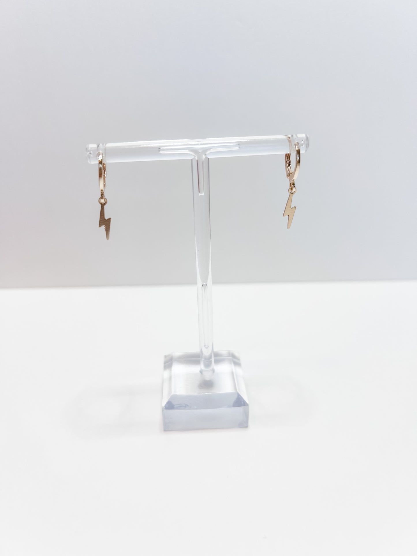 AUDRA | gold-filled lever-back earrings + lightning bolt accent