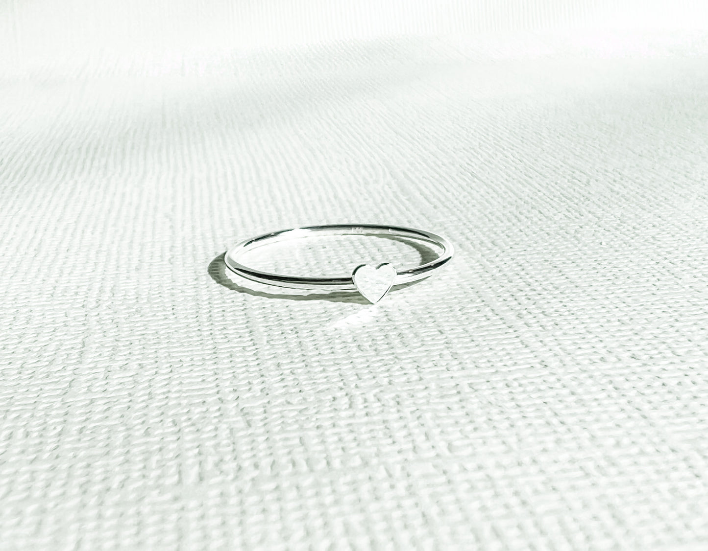 DAINTY HEART | sterling silver stacking ring