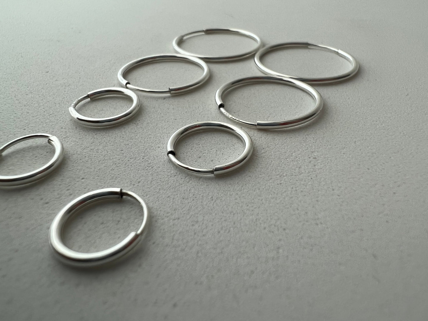 MYRA | gold-filled + sterling silver endless hoop huggies