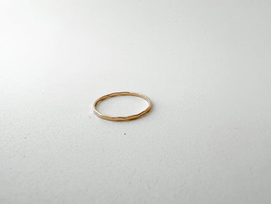 HAMMERED | gold-filled stacking ring