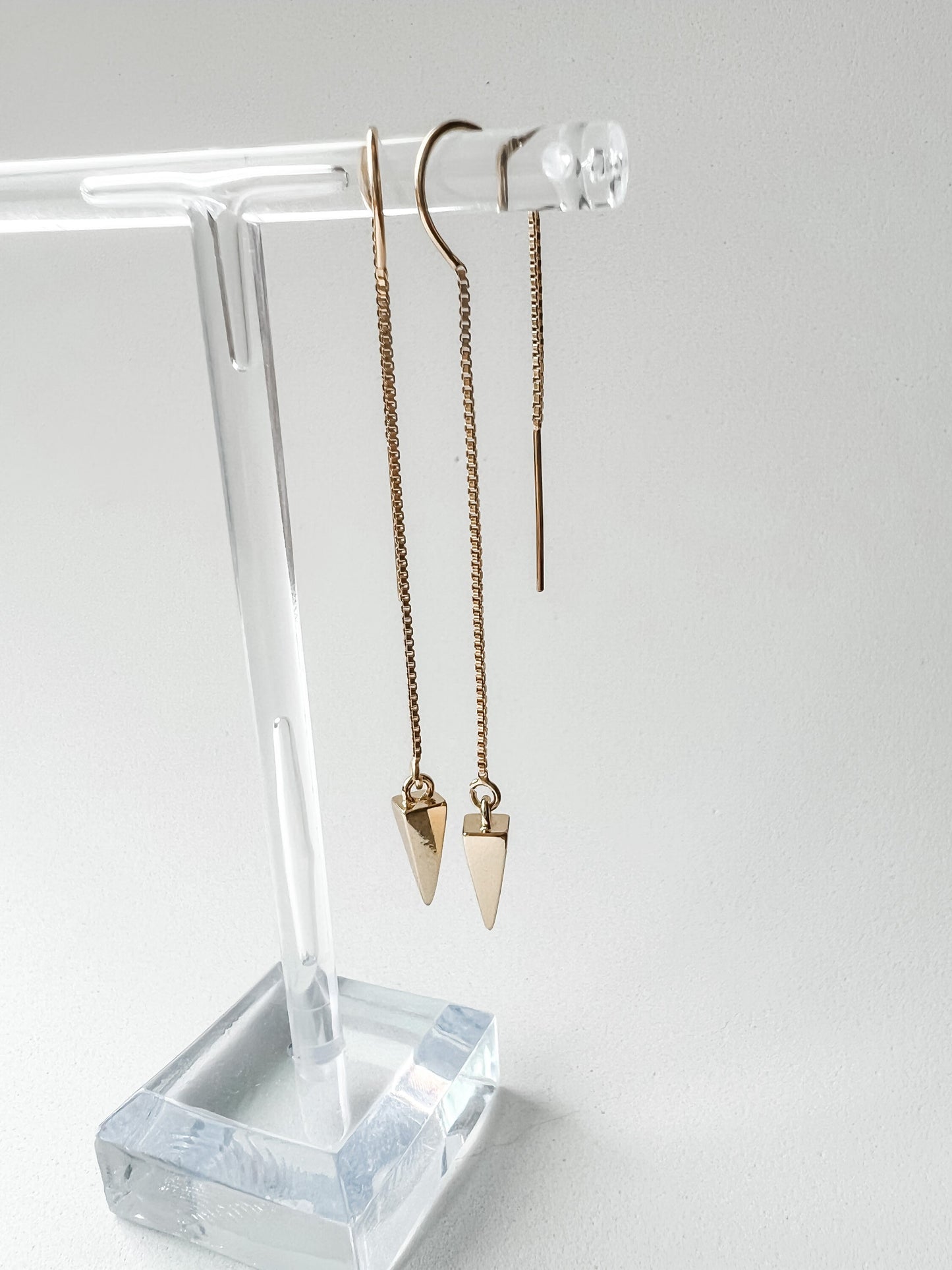 HARLEY | gold-filled threader earrings + spike accent