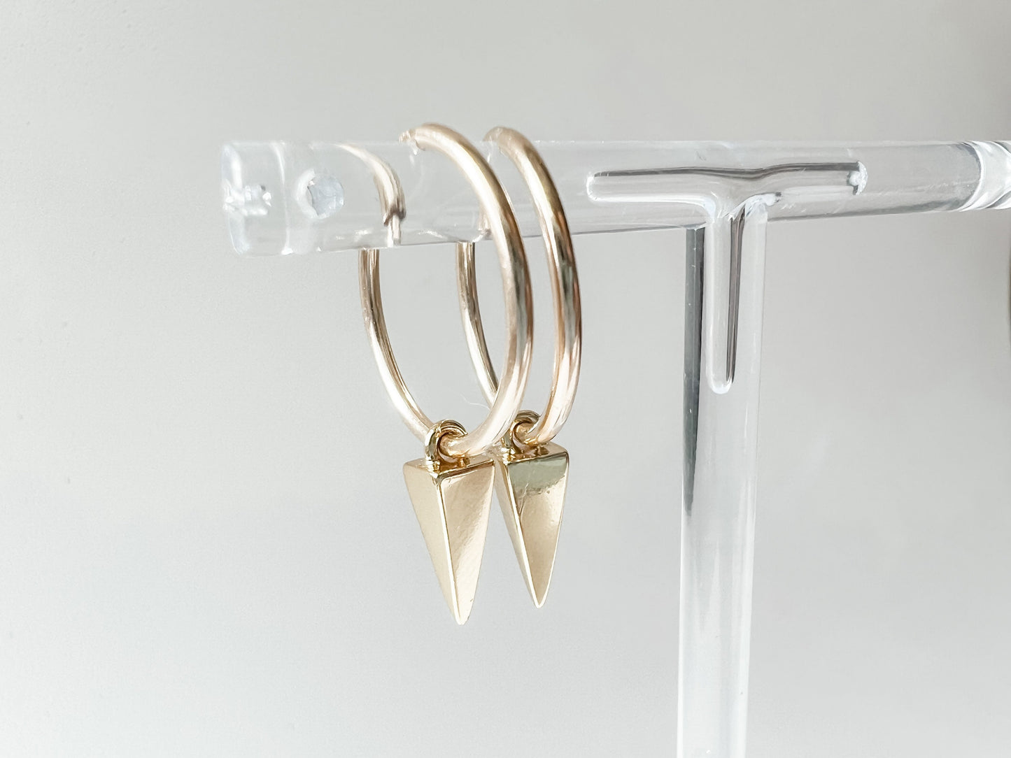 QUINN | gold-filled huggies + spikes