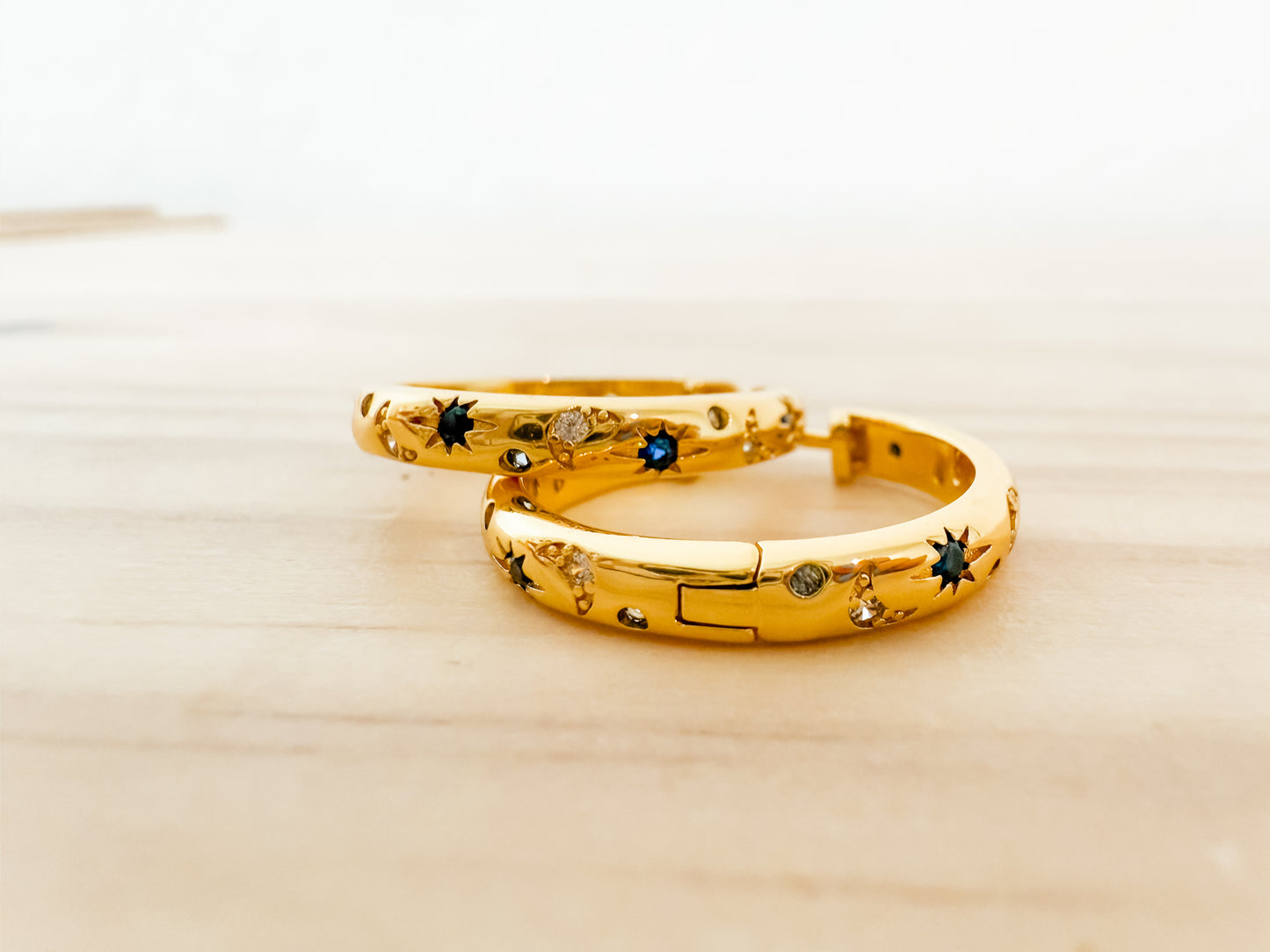 Twilight | sterling silver with gold plated hoop