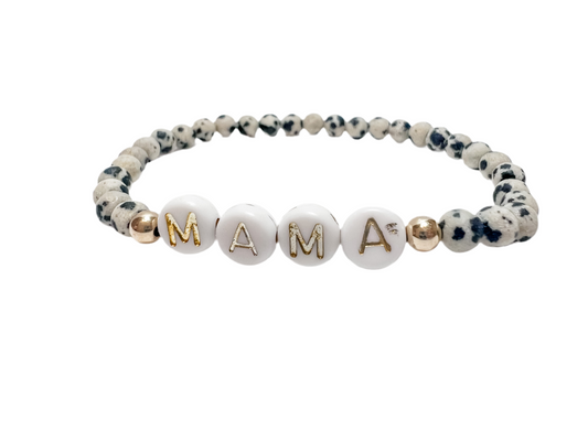 AUDREY | neutral gemstone name bracelet