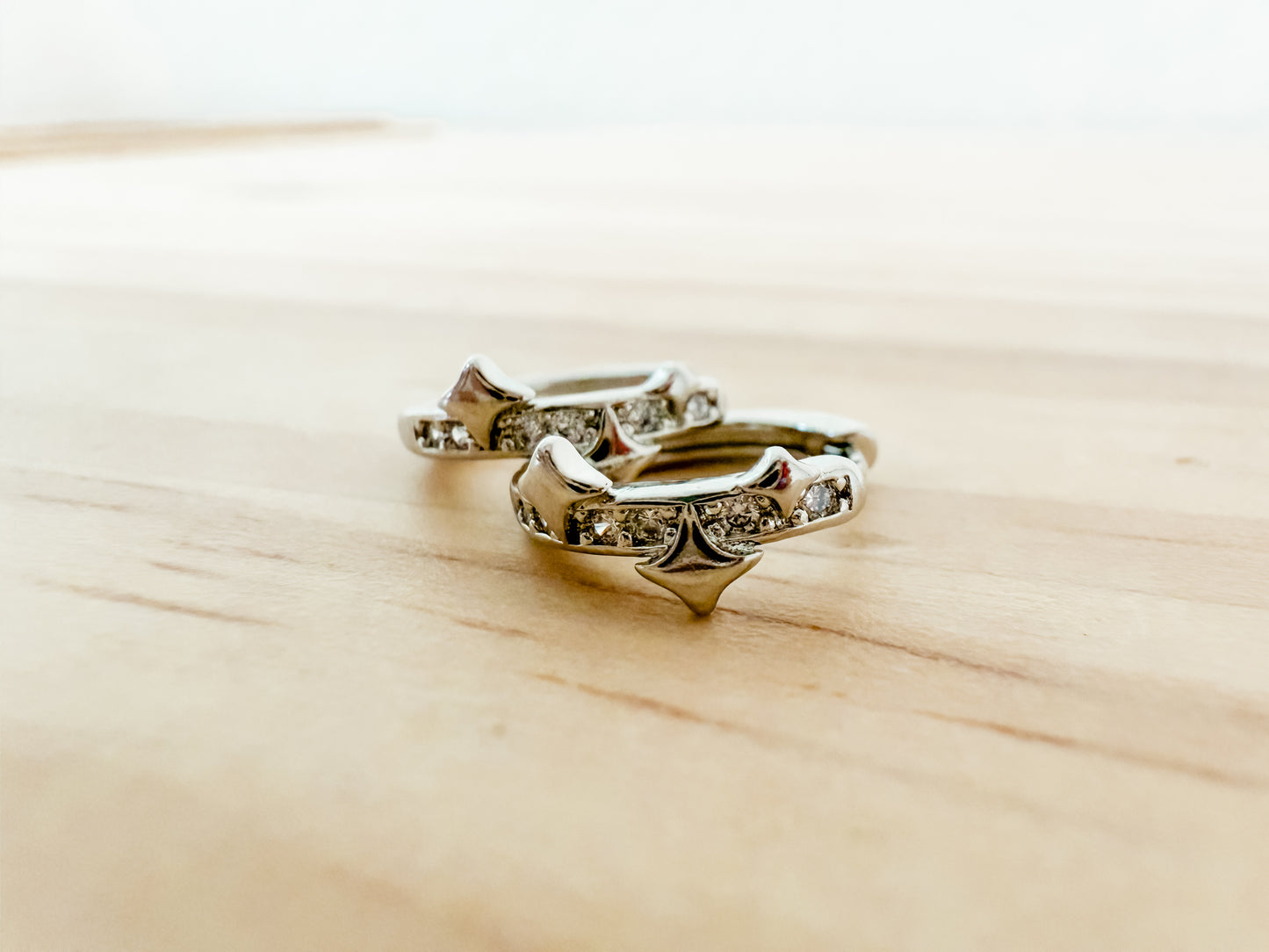 Sparkle hoop | sterling silver hoop