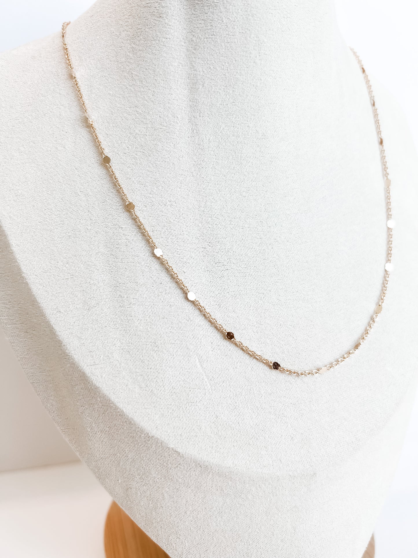ELENA | gold-filled necklace with disc accent