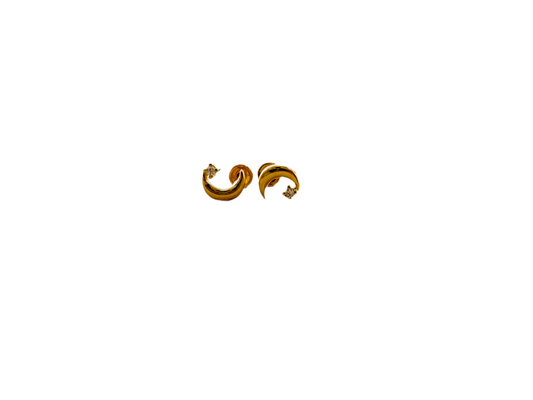 Moon | gold stainless steel screwback stud
