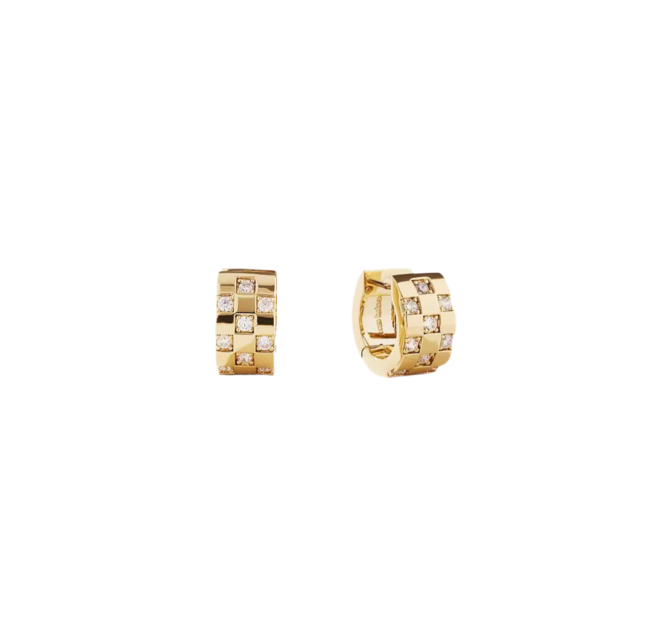 AMELIA | gold-plated with sterling silver clicker hoop with CZ Zircon accent