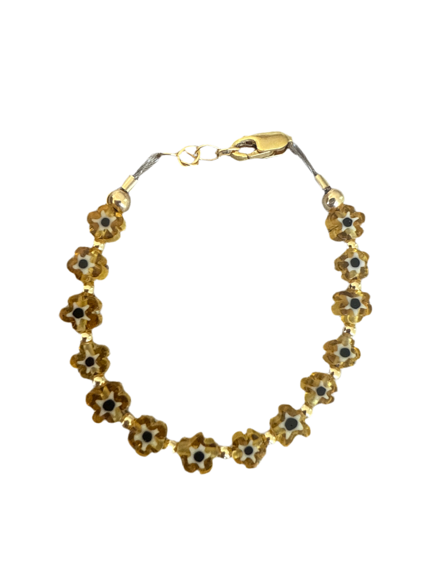 Amber blossom | mixed color beaded bracelet