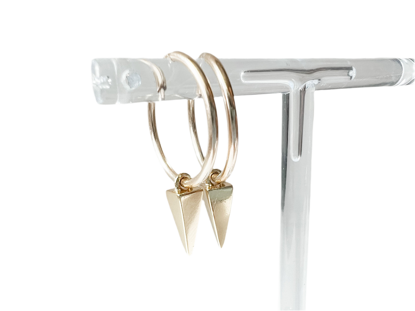 QUINN | gold-filled huggies + spikes
