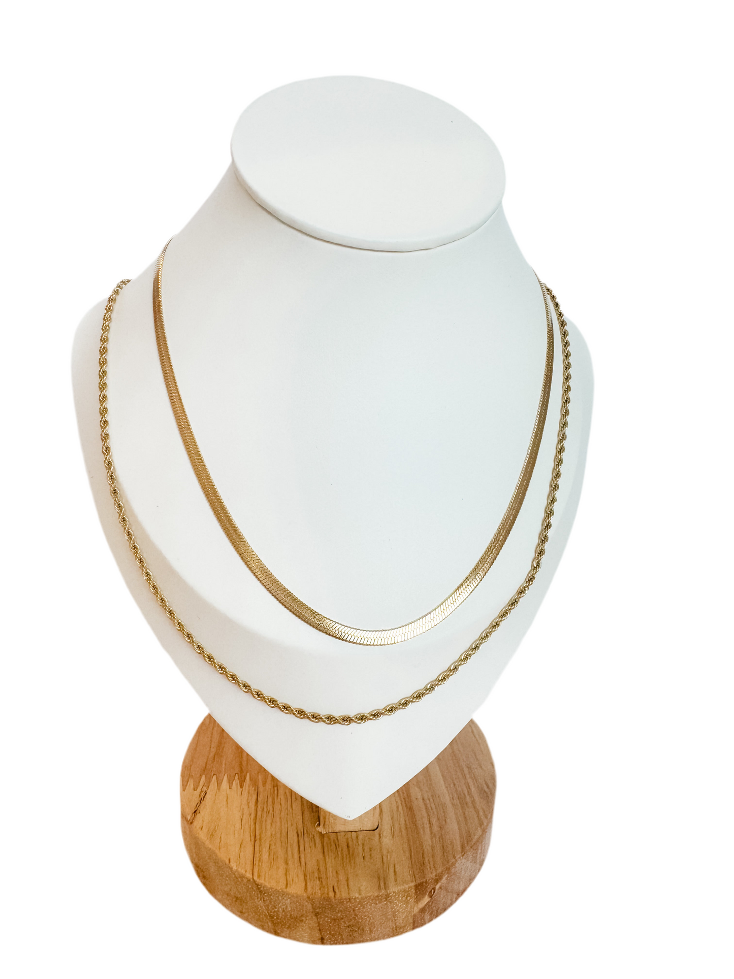 MABEL + ELAINE | double stranded stainless steel necklace