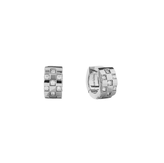 AMELIA | sterling silver clicker hoop with CZ Zircon accent