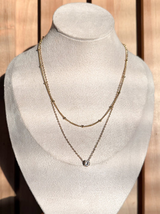 APRIL | gold stainless steel necklace