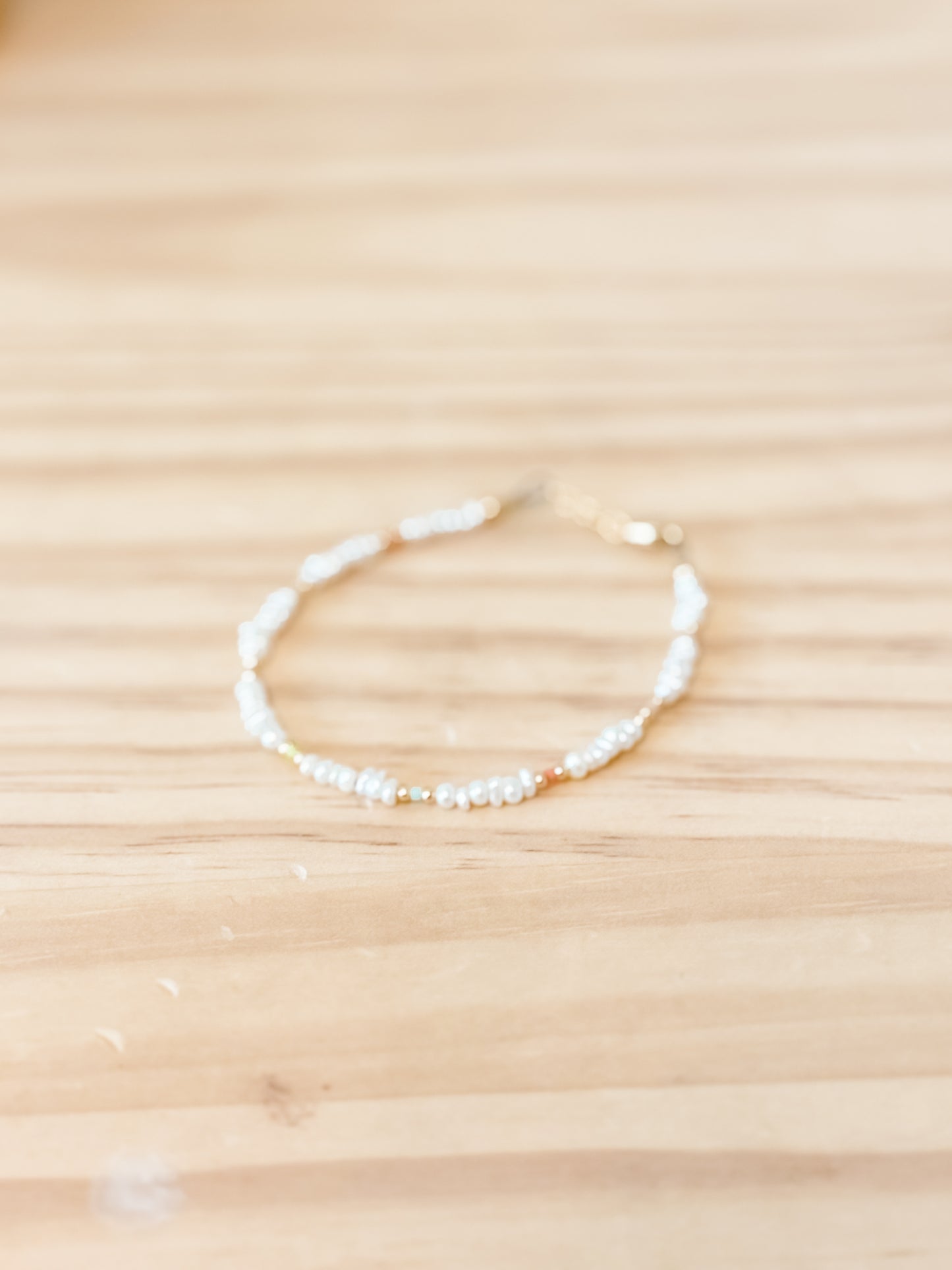 Perle Barocche | Baroque Pearl bracelet with gold-filled and stainless steel components