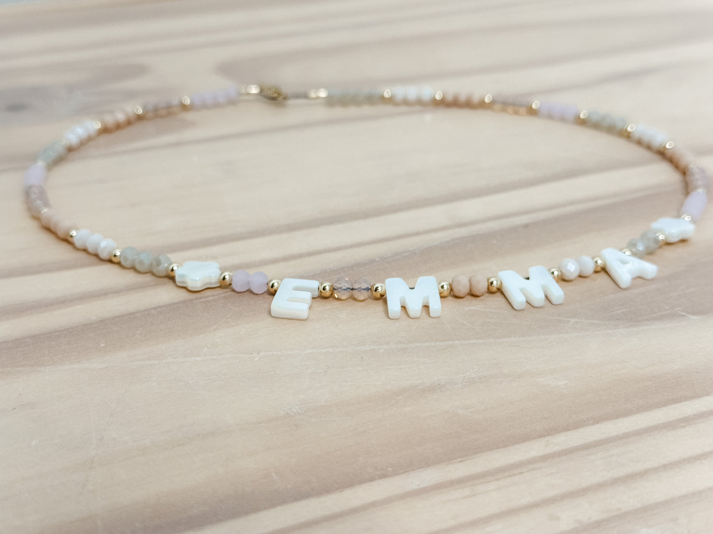 Name Necklace | mother of pearl letters