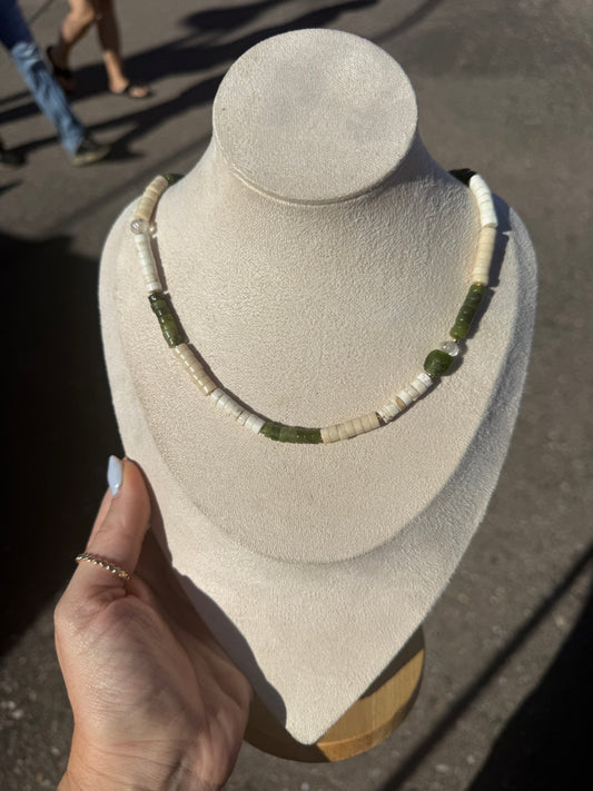 Beaded Necklace | stainless steel toggle clasp