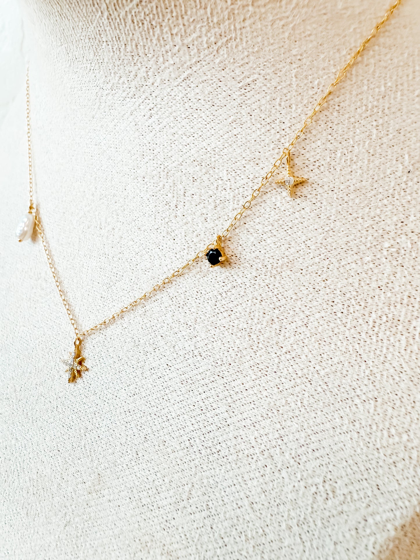 Celestial | sterling silver with gold plated necklace