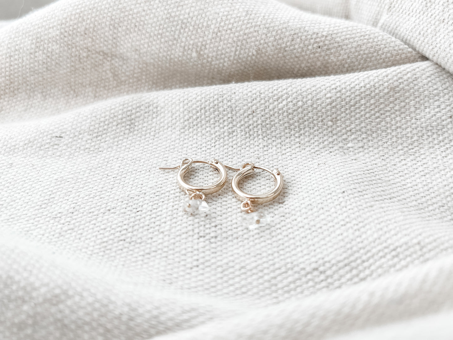 KYA | gold-filled earrings with Herkimer Diamond accent