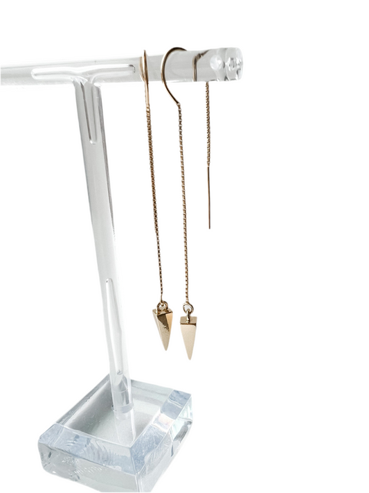 HARLEY | gold-filled threader earrings + spike accent