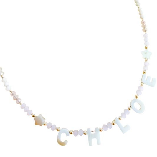*PRE-ORDER CLOSED* Name Necklace | mother of pearl letters