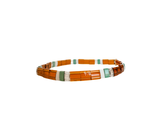 TILA BRACELET | Amber and teal