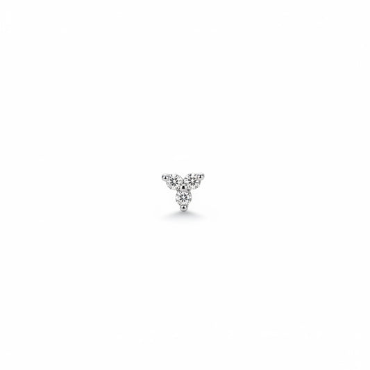 Tri Star | sterling silver (single earring)