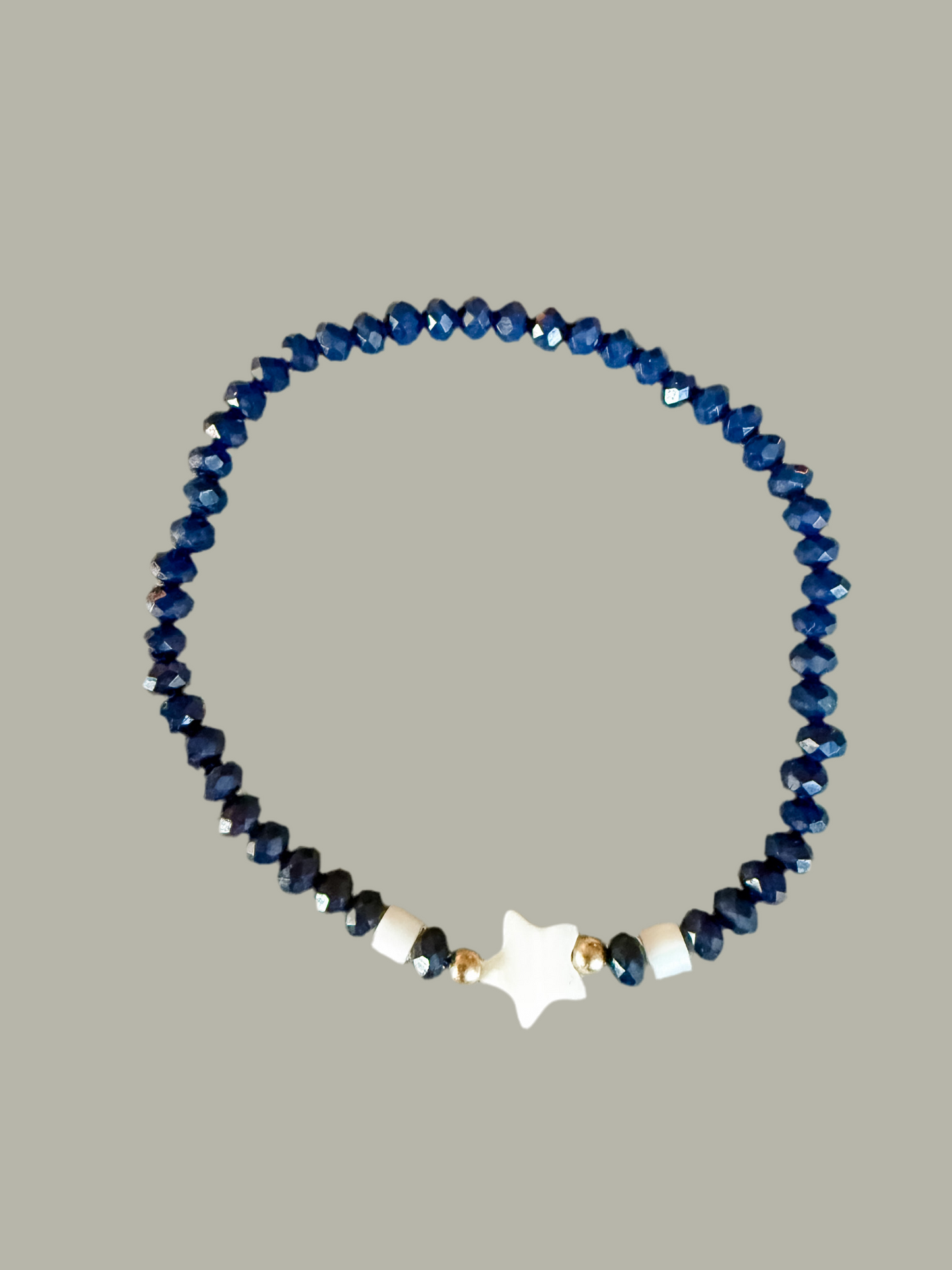 Blair | navy beaded bracelet with star
