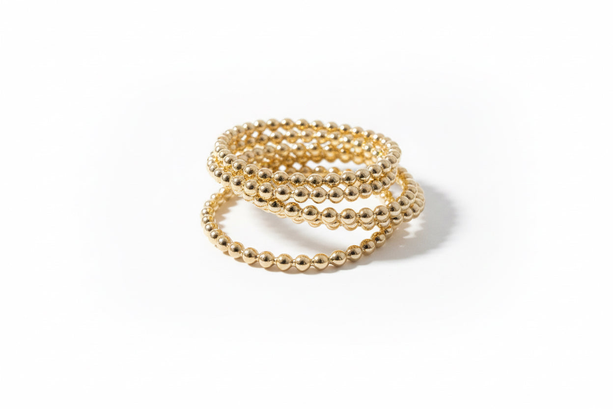Beaded | gold-filled stacking ring