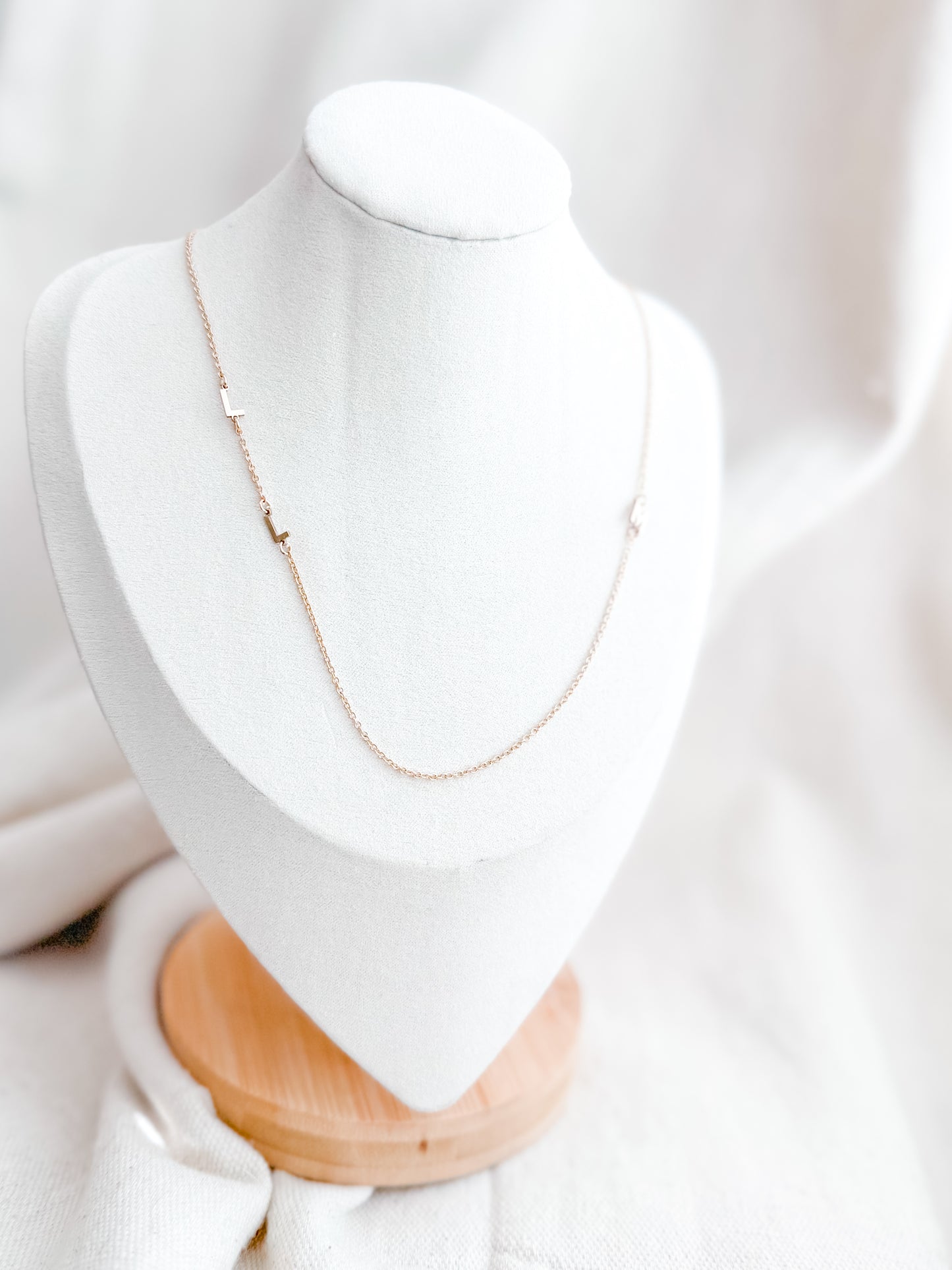 Gold-filled Asymmetrical Initial Necklace