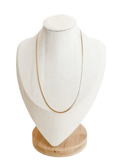 ELAINE | gold-filled herringbone necklace (thin)
