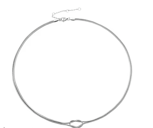 Love knot | silver stainless steel necklace