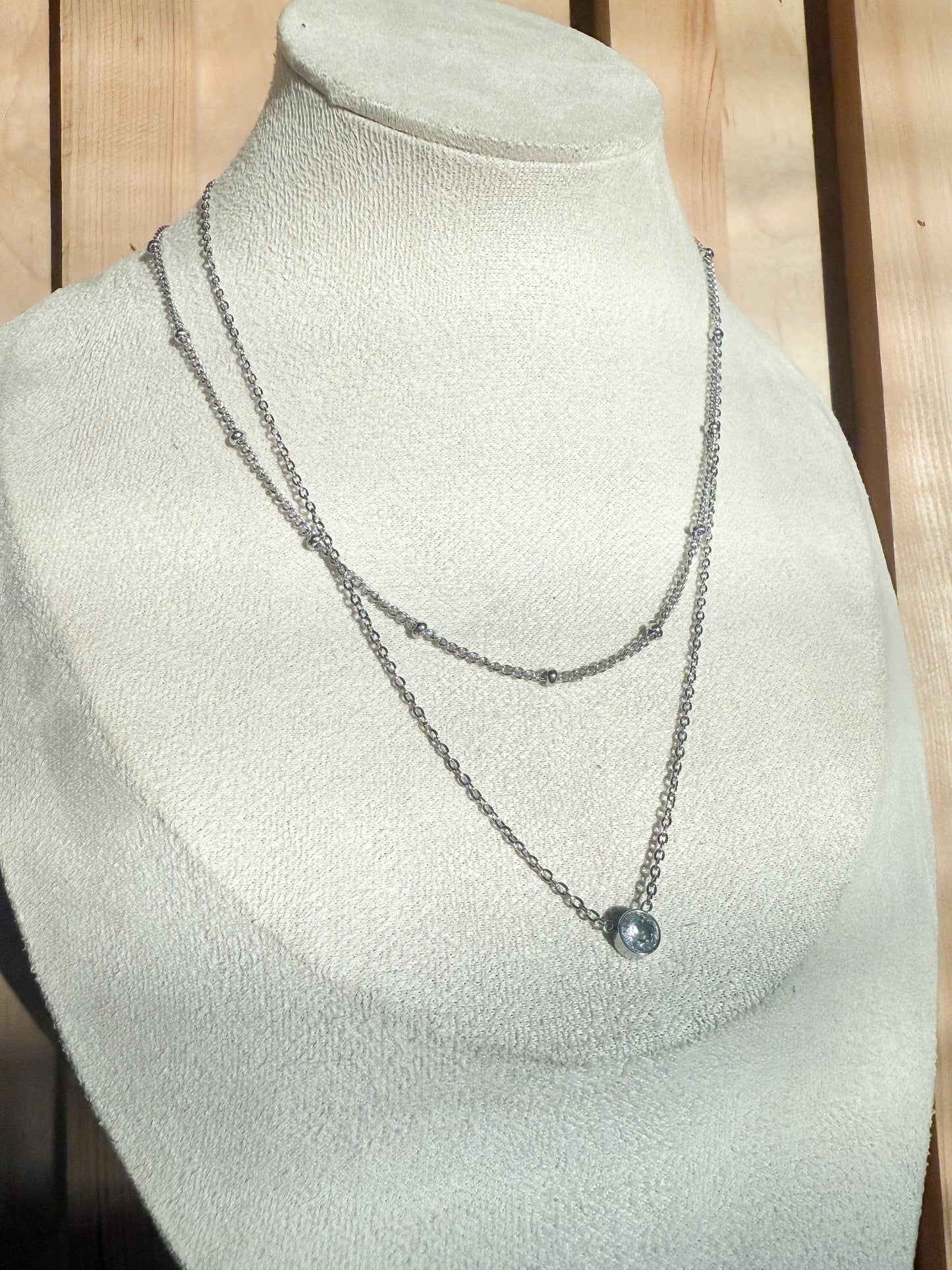 APRIL | silver stainless steel necklace