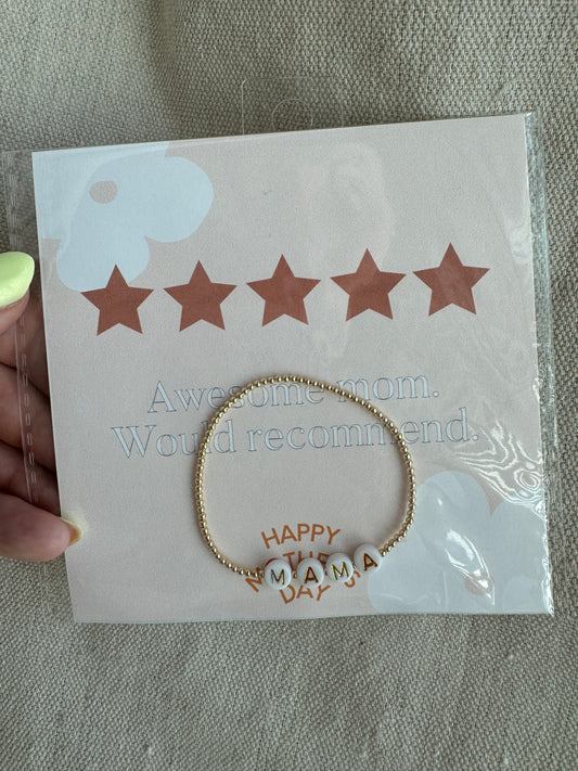 Dainty “mama” bracelet