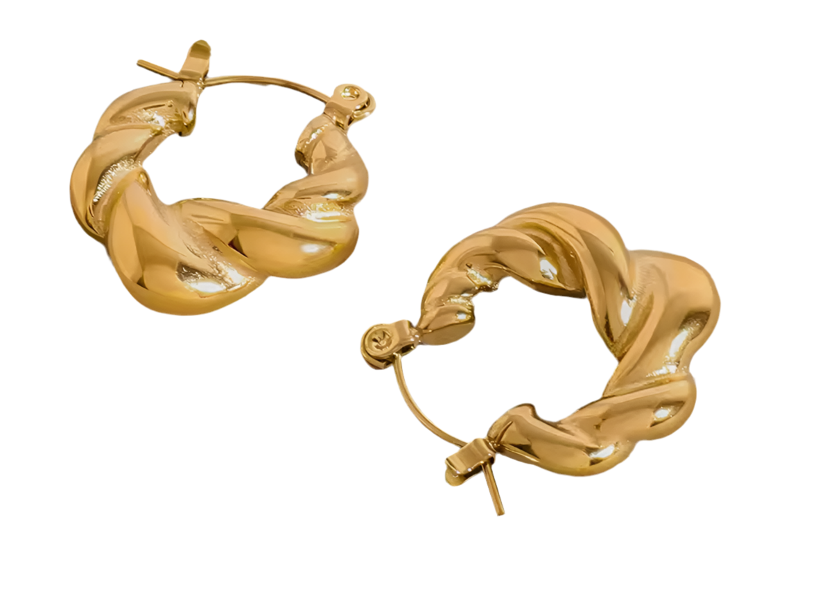 Croissant Earrings | stainless steel with click closure