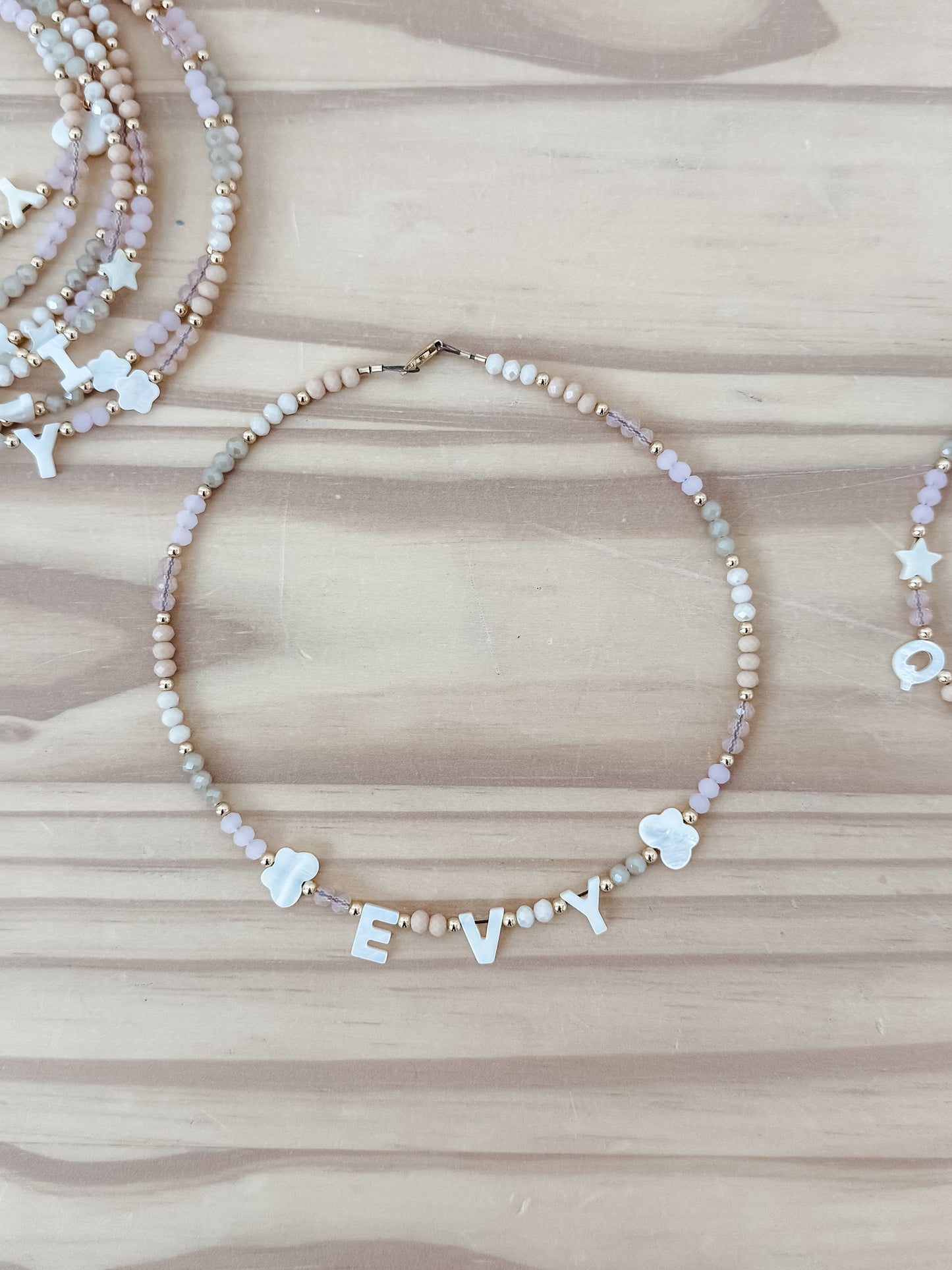 Name Necklace | mother of pearl letters