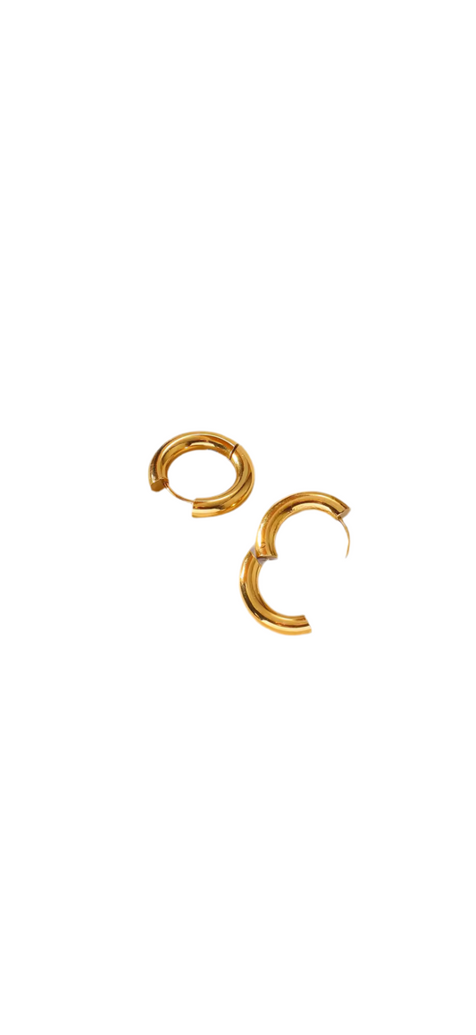 PRISCILLA | gold stainless steel hinged click closure hoop